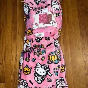 Hello Kitty Pink and Purple Cloud Throw Set Halloween 2 pack throw blankets